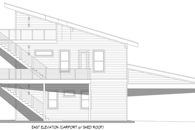 House Blueprint - Exterior - Other Elevation 5 for Contemporary House Plan #932-1334 - 3 bed, 2.5 bath