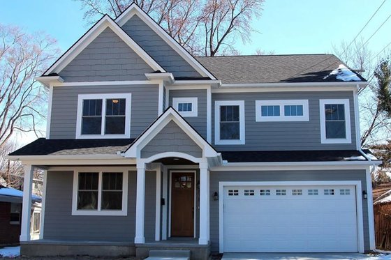 Exterior - Front Elevation 3 for Craftsman House Plan #1057-14 - 4 bed, 2.5 bath