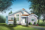 European Style House Plan - 2 Beds 1 Baths 1144 Sq/Ft Plan #25-1099 