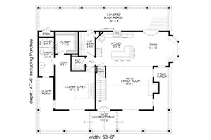 Floor Plan - Main Floor for Country House Plan #932-349 - 3 bed, 3.5 bath