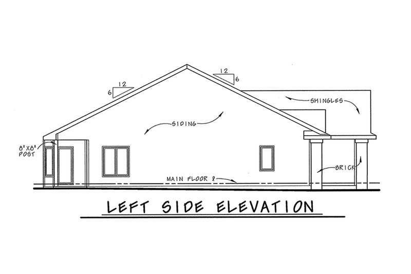 Dream House Plan - Exterior - Other Elevation for Traditional House Plan #20-1611 - 2 bed, 2 bath