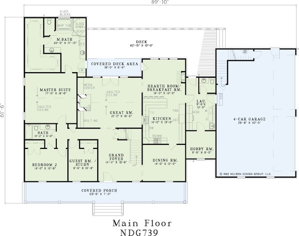 House Design - Country Floor Plan - Main Floor Plan #17-2738