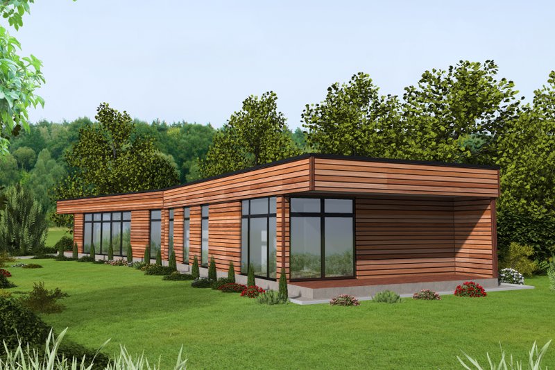 Home Plan - Modern Exterior - Front Elevation Plan #117-913
