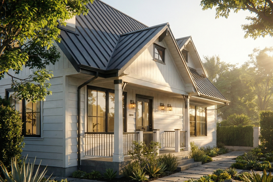 Exterior - Front Elevation for Bungalow House Plan #515-63 - 3 bed, 2 bath