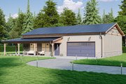 Barndominium Style House Plan - 2 Beds 1 Baths 888 Sq/Ft Plan #1106-10 