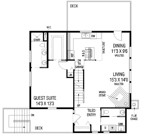 Architectural House Design - Traditional Floor Plan - Main Floor Plan #60-389