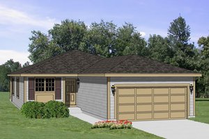 Ranch Exterior - Front Elevation Plan #116-205