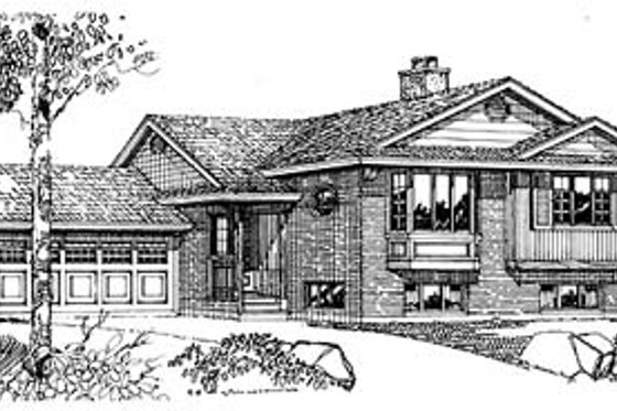 Exterior - Front Elevation for Traditional House Plan #47-126 - 3 bed, 2 bath