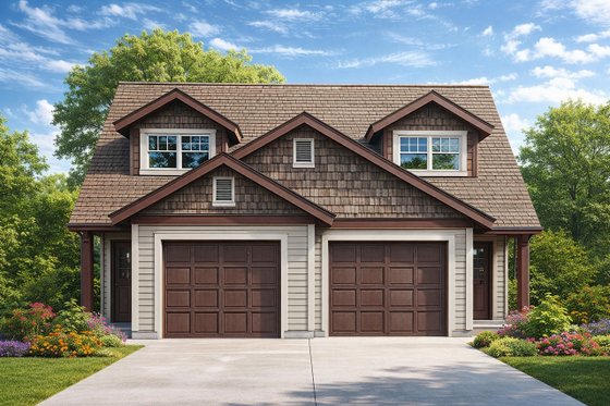 Exterior - Front Elevation for Craftsman House Plan #124-808 - 6 bed, 4 bath