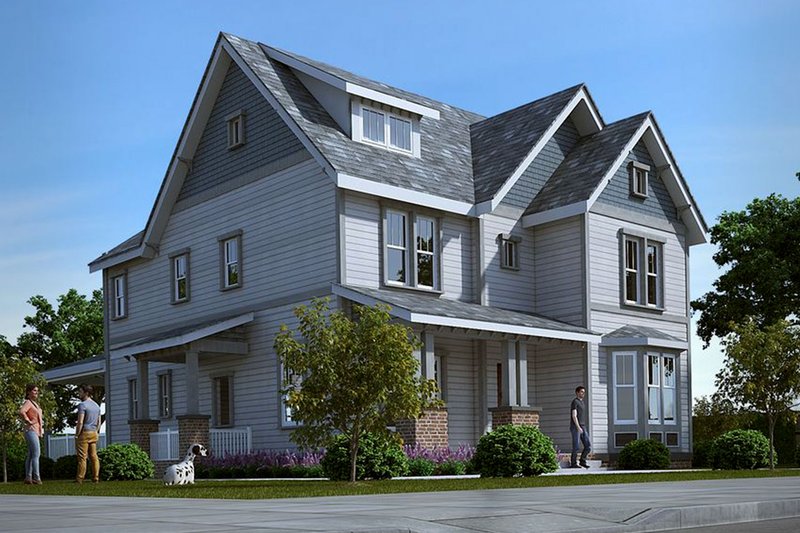 Dream House Plan - Farmhouse Exterior - Front Elevation Plan #461-59