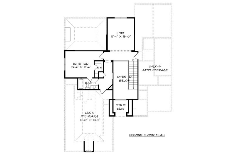 Home Plan - Floor Plan - Upper Floor for European House Plan #413-874 - 3 bed, 3 bath