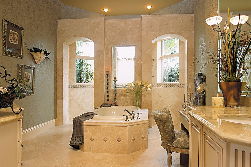 Architectural House Design - Interior - Master Bathroom for Mediterranean House Plan #930-291 - 3 bed, 4 bath