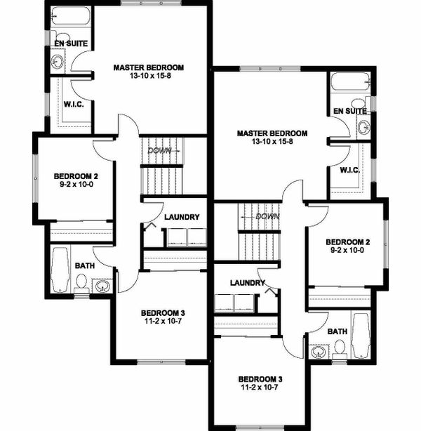 Architectural House Design - Contemporary Floor Plan - Upper Floor Plan #126-201