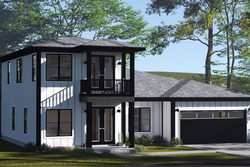 Architectural House Design - Modern Exterior - Front Elevation Plan #513-2315