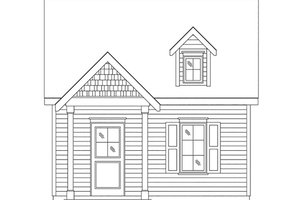 Exterior - Front Elevation 4 for Cottage House Plan #22-593, 1 bath