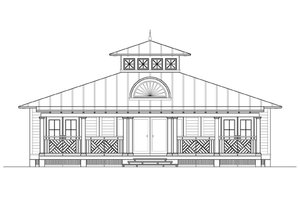 Exterior - Rear Elevation for Beach House Plan #426-11 - 3 bed, 2 bath