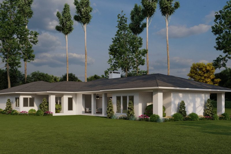 Home Plan - Exterior - Rear Elevation 2 for Prairie House Plan #923-405 - 4 bed, 2.5 bath