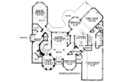 European Style House Plan - 4 Beds 5 Baths 4500 Sq/Ft Plan #20-1199 