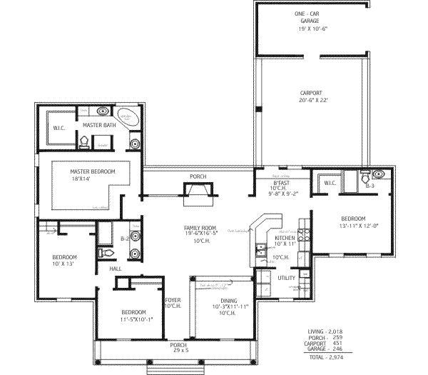 Colonial Floor Plan - Main Floor Plan #69-178
