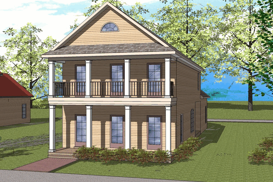 Exterior - Front Elevation for Traditional House Plan #8-173 - 3 bed, 2.5 bath