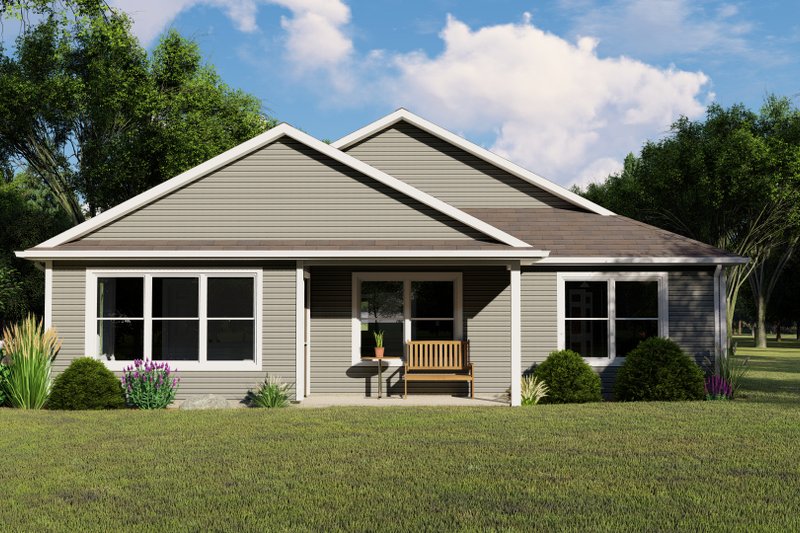 House Plan Design - Exterior - Rear Elevation for Cottage House Plan #1064-104 - 2 bed, 2 bath
