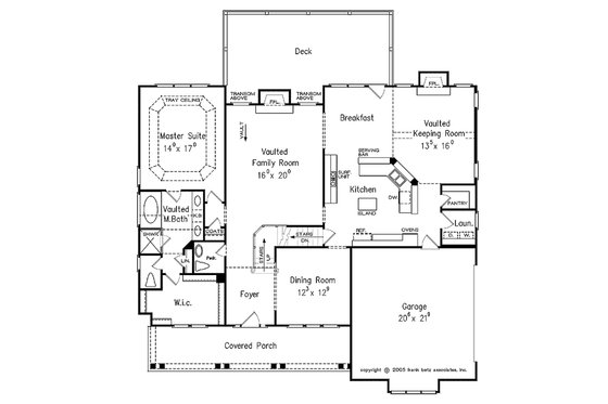 Floor Plan - Main Floor for Farmhouse House Plan #927-41 - 4 bed, 3.5 bath