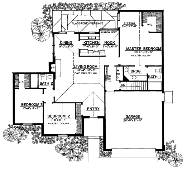 Architectural House Design - Country Floor Plan - Main Floor Plan #1016-43
