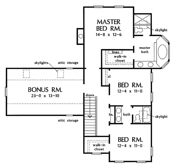 House Plan Design - Country Floor Plan - Upper Floor Plan #929-280