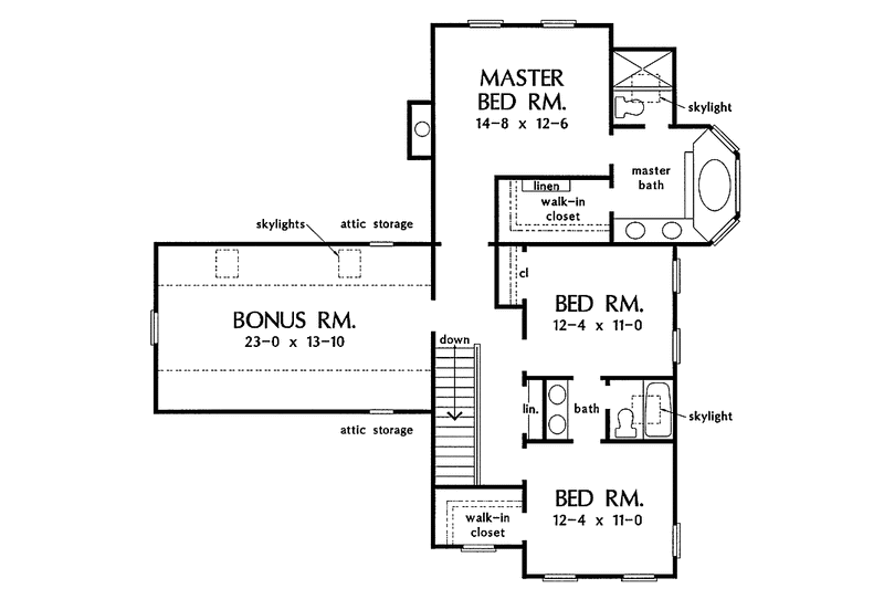 Home Plan - Floor Plan - Upper Floor for Country House Plan #929-280 - 3 bed, 2.5 bath