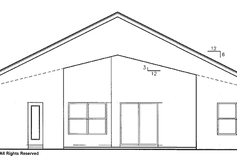 Dream House Plan - Exterior - Rear Elevation for Contemporary House Plan #417-584 - 3 bed, 2 bath