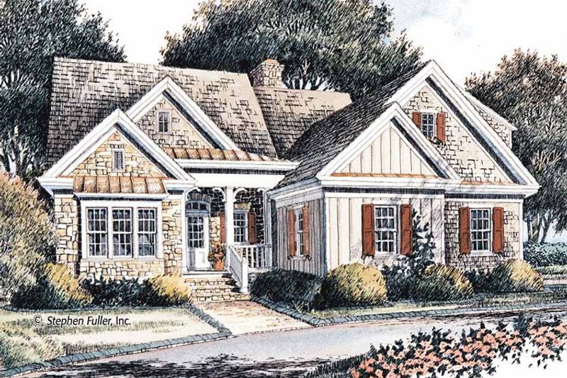 Dream House Plan - Exterior - Front Elevation 3 for Craftsman House Plan #429-366 - 3 bed, 3 bath