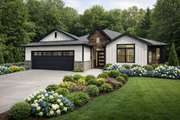 Craftsman Style House Plan - 3 Beds 2 Baths 1954 Sq/Ft Plan #1111-9 Exterior 