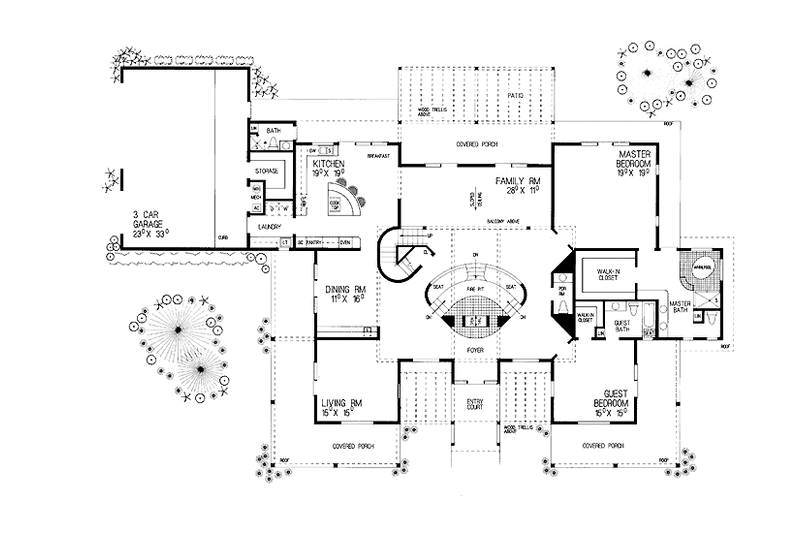 Dream House Plan - Floor Plan - Main Floor for Contemporary House Plan #72-903 - 4 bed, 4.5 bath