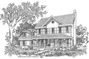 Exterior - Front Elevation 3 for Farmhouse House Plan #929-241 - 3 bed, 2.5 bath