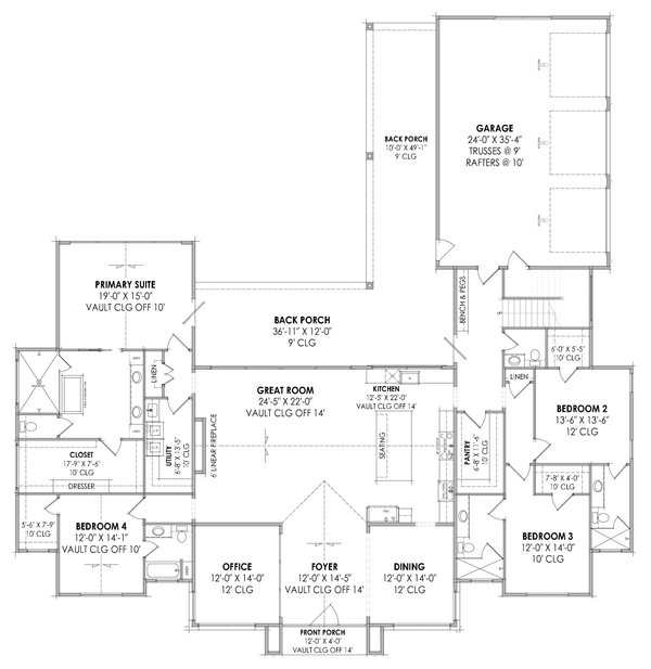 House Plan Design - Modern Floor Plan - Main Floor Plan #1096-36