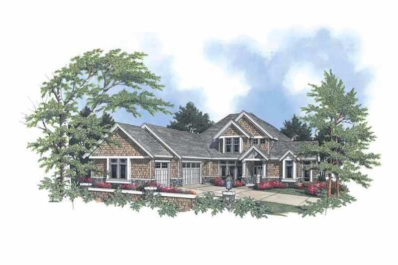 Architectural House Design - Craftsman Exterior - Front Elevation Plan #48-751