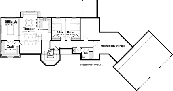 Traditional Floor Plan - Lower Floor Plan #928-189