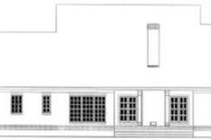 Exterior - Rear Elevation for Southern House Plan #406-255 - 3 bed, 2.5 bath