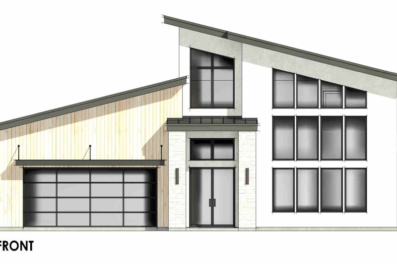 House Design - Exterior - Front Elevation 7 for Modern House Plan #1096-134 - 3 bed, 2.5 bath