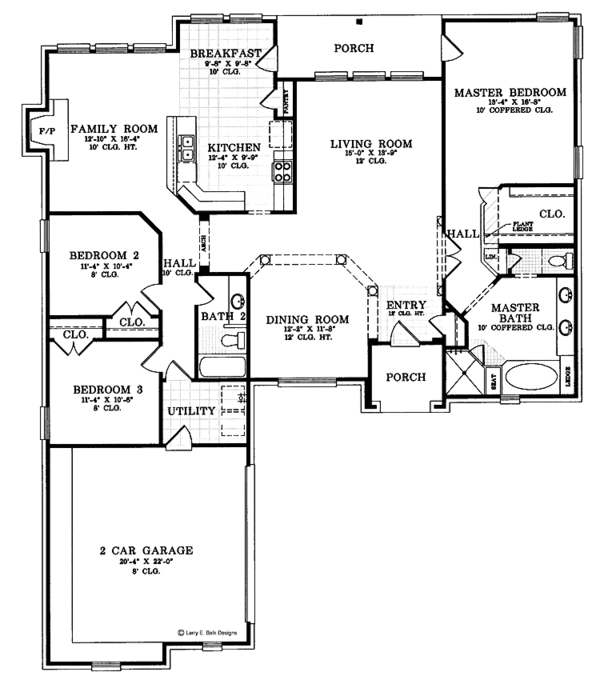 House Blueprint - Traditional Floor Plan - Main Floor Plan #952-105