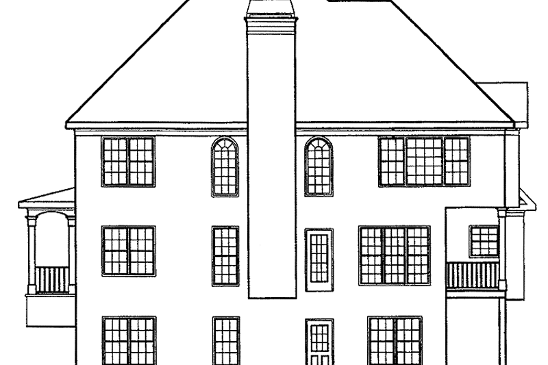 Home Plan - Exterior - Rear Elevation for Country House Plan #927-88 - 5 bed, 4 bath
