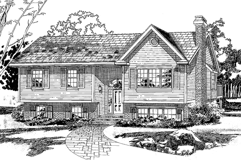 House Blueprint - Contemporary Exterior - Front Elevation Plan #47-753