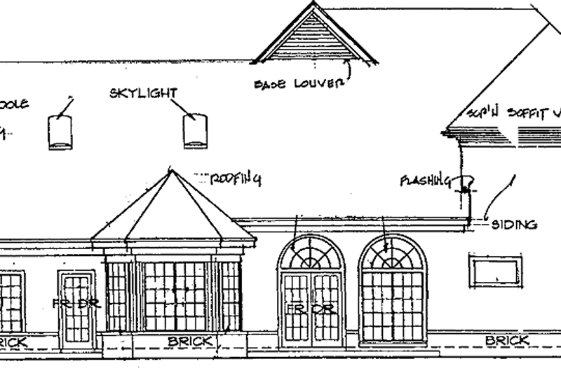 Dream House Plan - Exterior - Rear Elevation for Traditional House Plan #952-26 - 4 bed, 2.5 bath