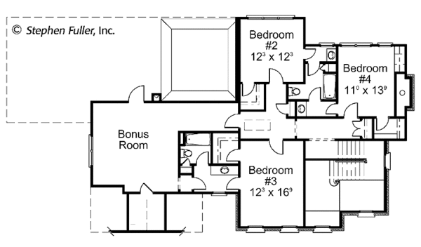 Home Plan - Colonial Floor Plan - Upper Floor Plan #429-390