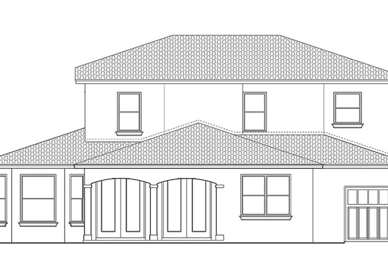 Dream House Plan - Exterior - Rear Elevation for Mediterranean House Plan #1058-131 - 4 bed, 3 bath