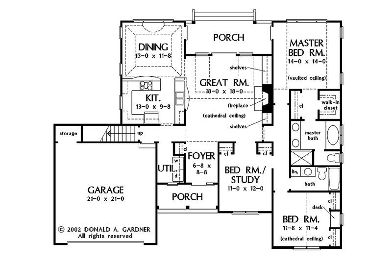 Home Plan - Floor Plan - Main Floor for Traditional House Plan #929-677 - 3 bed, 2 bath