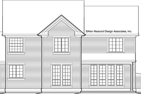 Exterior - Rear Elevation for Traditional House Plan #48-850 - 3 bed, 2.5 bath
