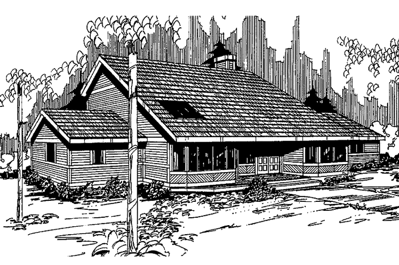 Home Plan - Exterior - Front Elevation 3 for Contemporary House Plan #60-784 - 3 bed, 2.5 bath