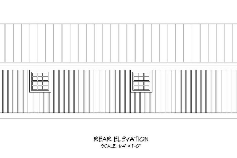 Dream House Plan - Exterior - Rear Elevation for Traditional House Plan #932-490 - 2 bed, 1 bath