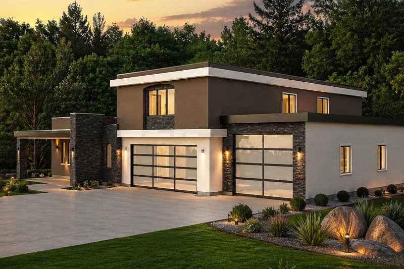 Dream House Plan - Exterior - Other Elevation 1 for Contemporary House Plan #1111-50 - 4 bed, 3.5 bath